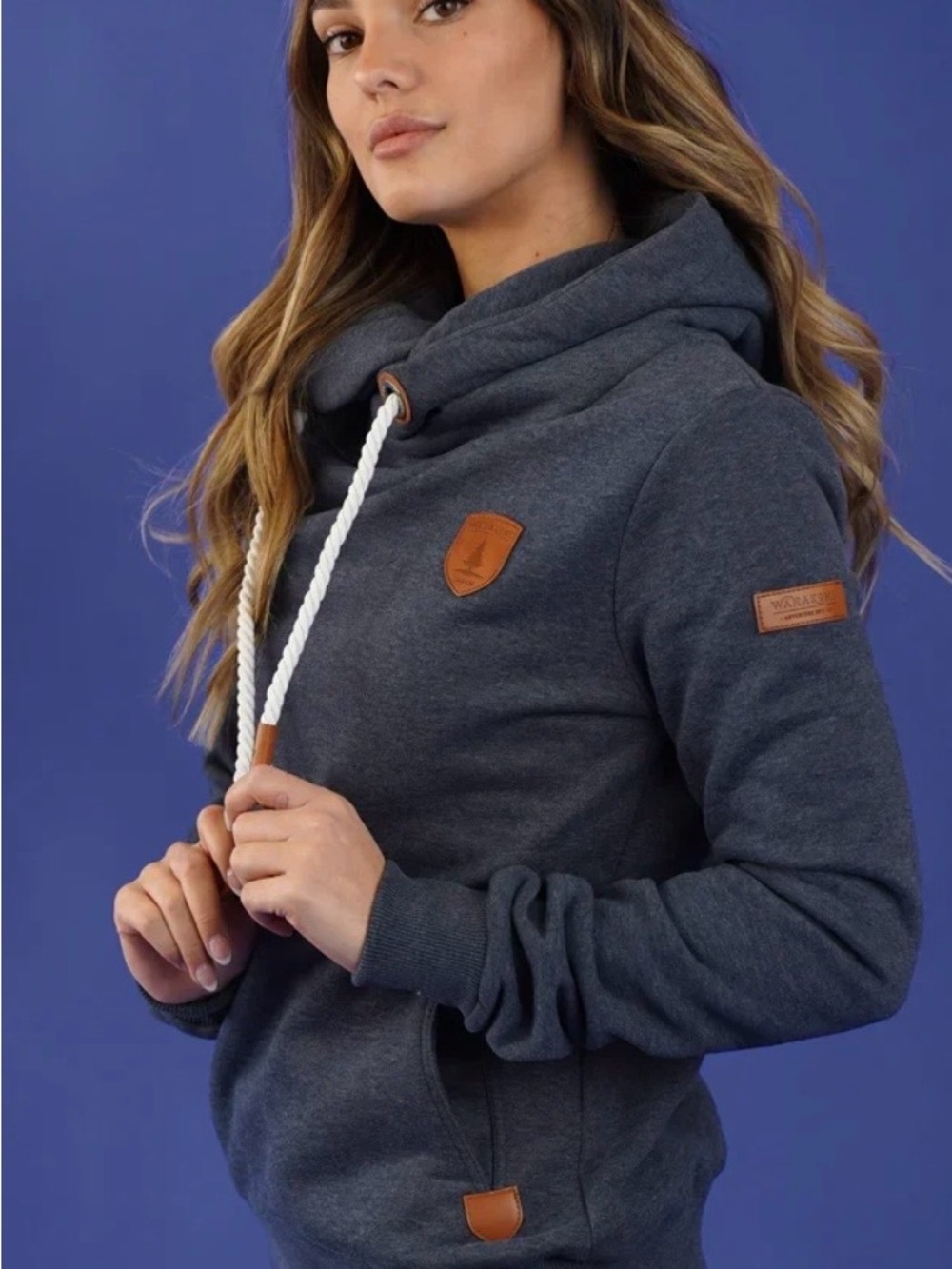 Wanakome Women's Hooded Sweatshirt - Slate Blue